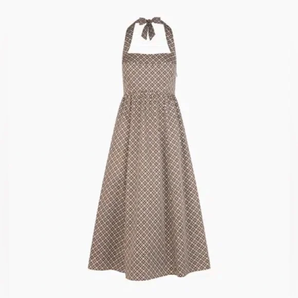 The Fleur Midi Dress in Chocolate Circular Lattice - Picture 4 of 5